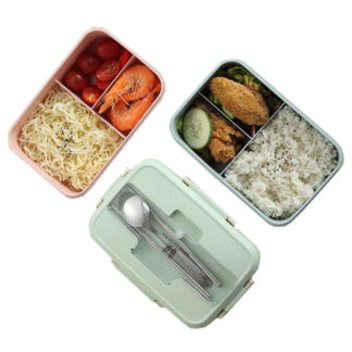 Wheat Lunch Box with Cutlery Set