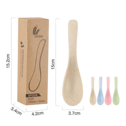 4pcs Eco Wheat Spoon