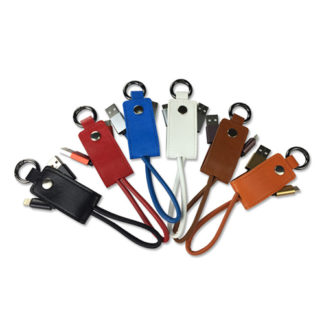 PU Leather Keychain Cable