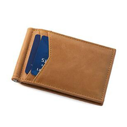 RFID PU Men Wallet with Money Clip