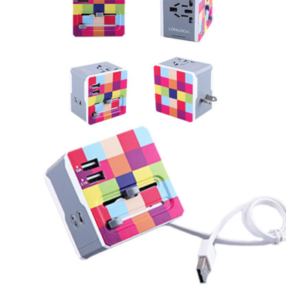 Full Colour Print Dual USB Travel Adaptor